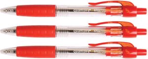 Quantore Balpen Grip drukknop rood medium