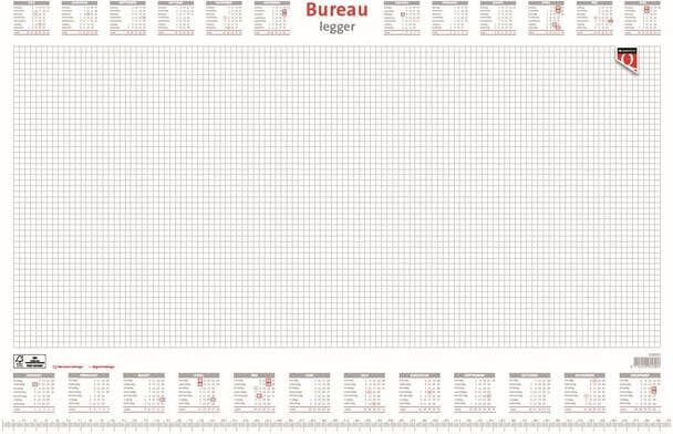Quantore Bureau-onderlegblok 2025 ruit 56 5X36CM wit
