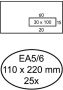 Quantore envelop 110x220mm venster 3x10cm rechts zelfkl 25 stuks - Thumbnail 2