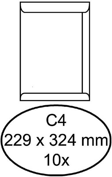 Quantore Envelop akte C4 229x324mm zelfklevend wit 10stuks