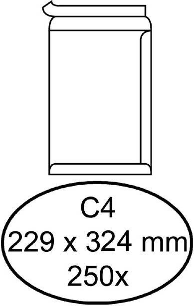 Quantore Envelop akte C4 229x324mm zelfklevend wit 250stuks
