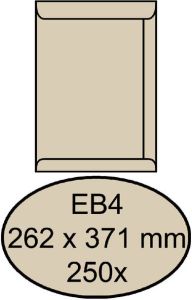 Quantore Envelop akte EB4 262x371mm cremekraft 250stuks