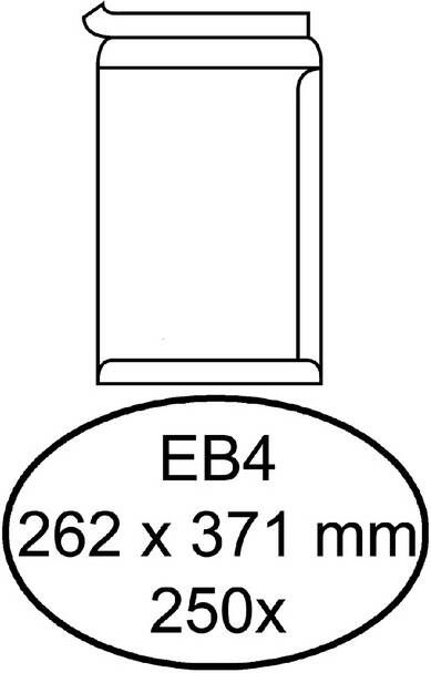 Quantore Envelop akte EB4 262x371mm zelfklevend wit 250stuks