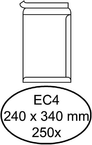 Quantore Envelop akte EC4 240x340mm zelfklevend wit 250stuks