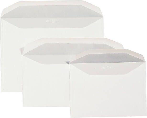 Quantore Envelop bank C6 114x162mm zelfklevend wit 100stuks