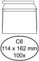 Quantore Envelop bank C6 114x162mm zelfklevend wit 100 stuks - Thumbnail 1