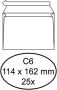 Quantore Envelop bank C6 114x162mm zelfklevend wit 25stuks - Thumbnail 3