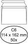 Quantore Envelop bank C6 114x162mm zelfklevend wit 50stuks - Thumbnail 2