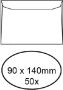 Quantore Envelop voor visitekaartjes 90x140mm 95gr wit 50st. - Thumbnail 2