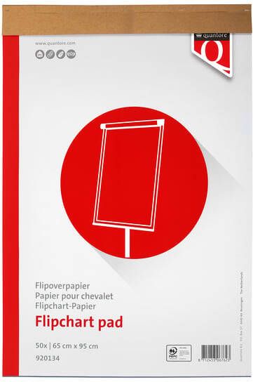 Quantore Flipoverpapier 65x95cm 50vel ongevouwen