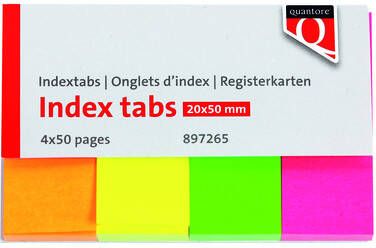 Quantore Indextabs 20x50mm neon