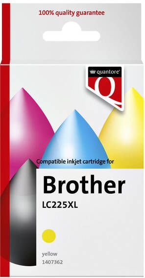 Quantore Inktcartridge alternatief tbv Brother LC225XL geel - Foto 1