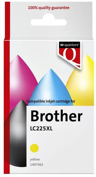 Quantore Inktcartridge alternatief tbv Brother LC225XL geel