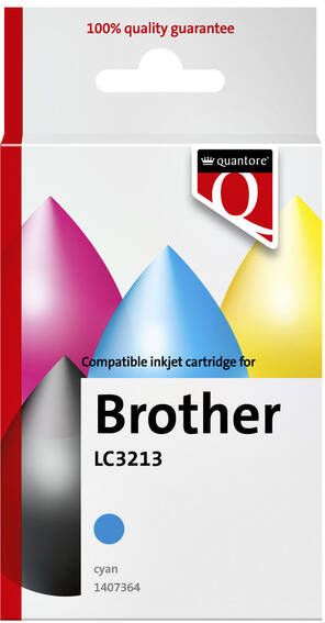 Quantore Inktcartridge alternatief tbv Brother LC3213 blauw - Foto 1
