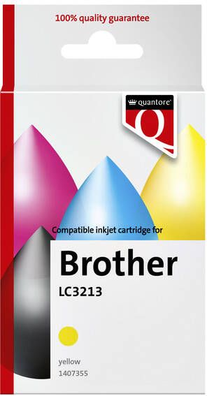 Quantore Inktcartridge alternatief tbv Brother LC3213 geel