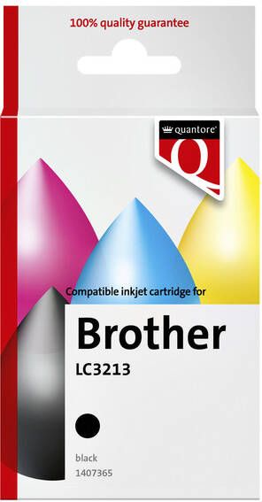 Quantore Inktcartridge alternatief tbv Brother LC3213 zwart - Foto 1