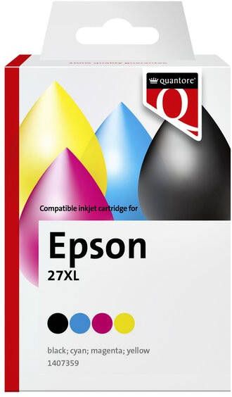 Quantore Inktcartridge alternatief tbv Epson 27XL zwart+3kleur