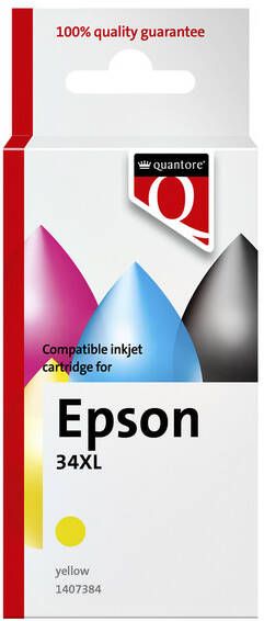 Quantore Inktcartridge alternatief tbv Epson 34XL geel