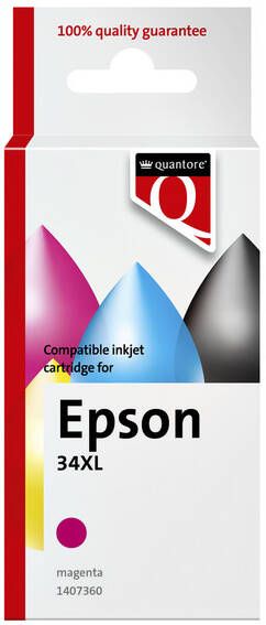 Quantore Inktcartridge alternatief tbv Epson 34XL rood