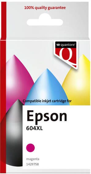 Quantore Inktcartridge alternatief tbv Epson 604XL T10H34 rood