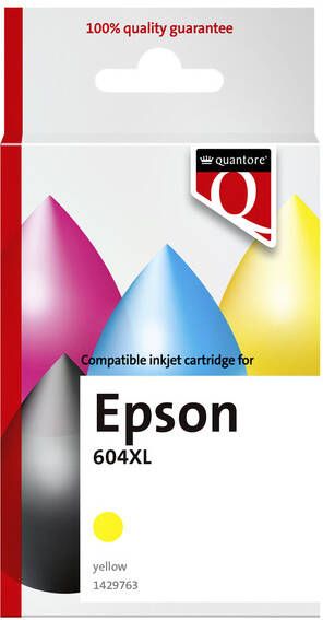 Quantore Inktcartridge alternatief tbv Epson 604XL T10H44 geel
