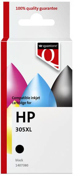 Quantore Inktcartridge alternatief tbv HP 305XL zwart - Foto 1