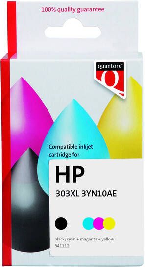Quantore Inktcartridge alternatief tbv HP 3YN10AE 303XL zwart + kleur
