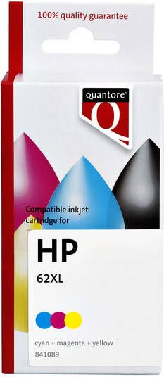 Quantore Inktcartridge alternatief tbv HP C2P07AE 62XL kleur