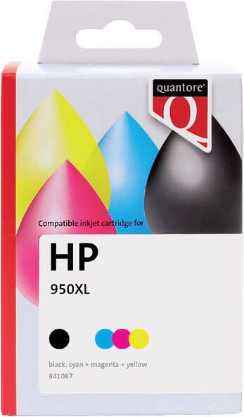 Quantore Inktcartridge alternatief tbv HP C2P43AE 950XL+951XL zwart + 3 kleuren