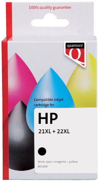 Quantore Inktcartridge alternatief tbv HP C9351CE C9352CE 21XL 22XL zwart