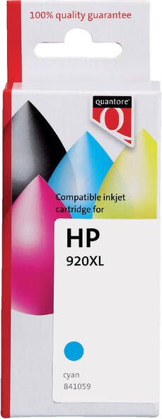 Quantore Inktcartridge alternatief tbv HP CD972AE 920XL blauw