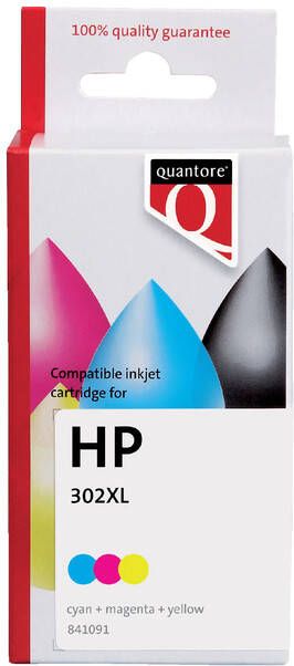 Quantore Inktcartridge alternatief tbv HP F6U67AE 302XL kleur