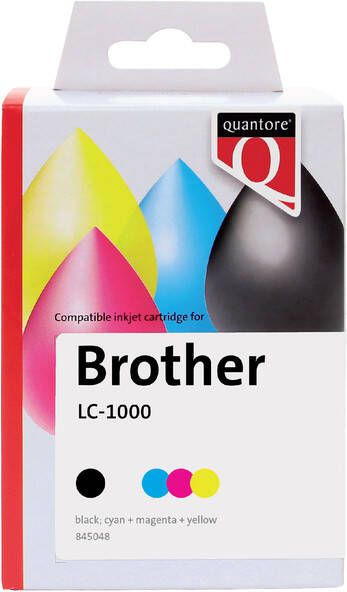 Quantore Inktcartridge Brother LC-1000 zwart + 3 kleuren