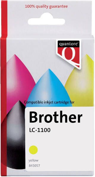 Quantore Inktcartridge alternatief tbv Brother LC-1100 geel