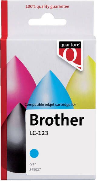 Quantore Inktcartridge alternatief tbv Brother LC-123 blauw