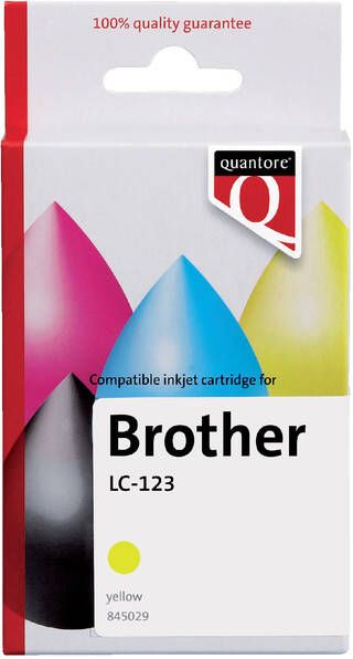 Quantore Inktcartridge alternatief tbv Brother LC-123 geel