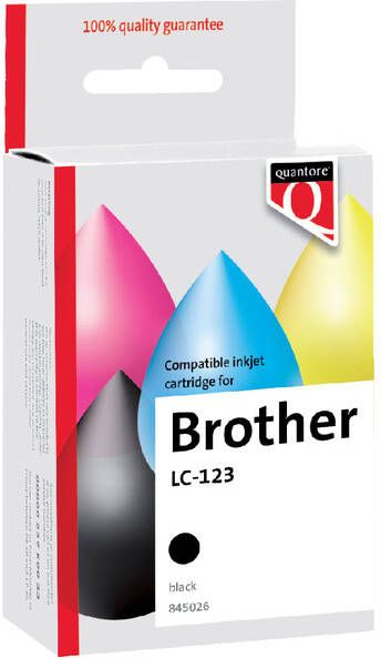 Quantore Inktcartridge alternatief tbv Brother LC-123 zwart - Foto 1