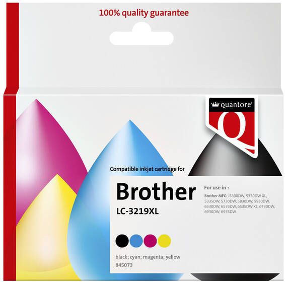 Quantore Inktcartridge alternatief tbv Brother LC-3219XL zwart 3 kleuren