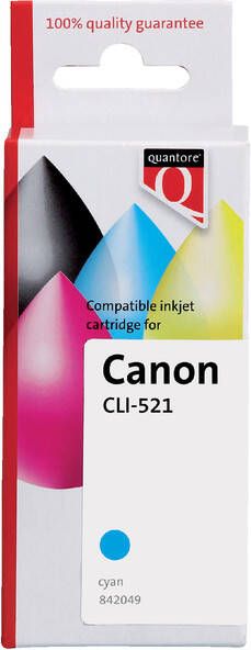 Quantore Inktcartridge Canon CLI-521 blauw+chip