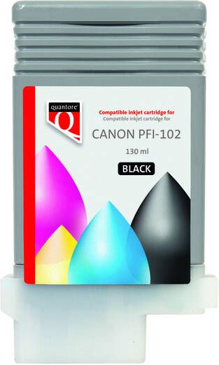 Quantore Inktcartridge Canon PFI-102 zwart