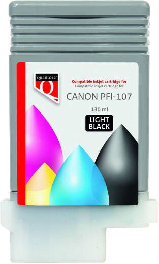 Quantore Inktcartridge alternatief tbv Canon PFI-107 licht zwart