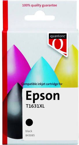 Quantore Inktcartridge alternatief tbv Epson 16XL T1631 zwart