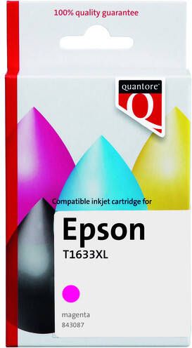 Quantore Inktcartridge alternatief tbv Epson 16XL T1633 rood