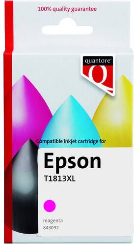 Quantore Inktcartridge alternatief tbv Epson 18XL T1813 rood