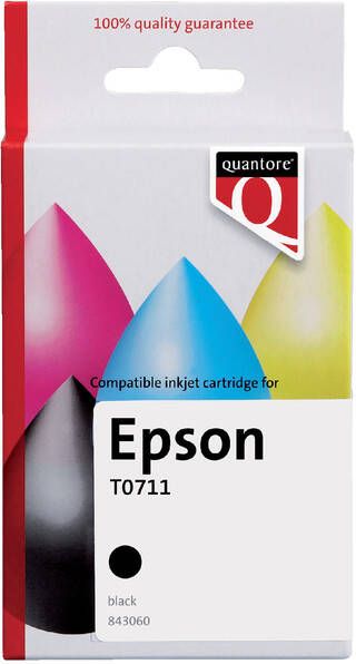 Quantore Inktcartridge Epson T071140 zwart