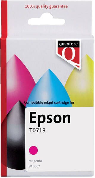 Quantore Inktcartridge alternatief tbv Epson T071340 rood