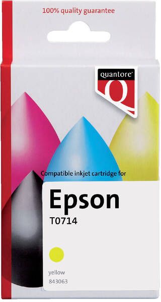 Quantore Inktcartridge alternatief tbv Epson T071440 geel