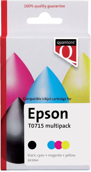 Quantore Inktcartridge alternatief tbv Epson T071540 zwart kleur