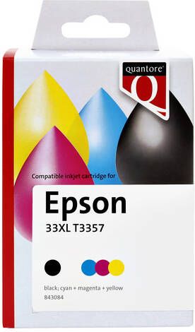 Quantore Inktcartridge Epson T3357 zwart + 3 kleuren