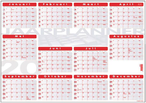 Quantore Jaarplankalender 2023 48x68cm